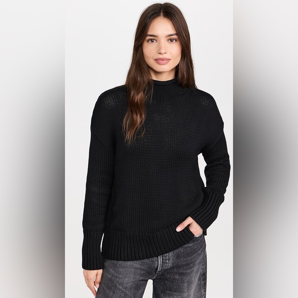 Paradis Miss Mock Neck Sweater Black‎